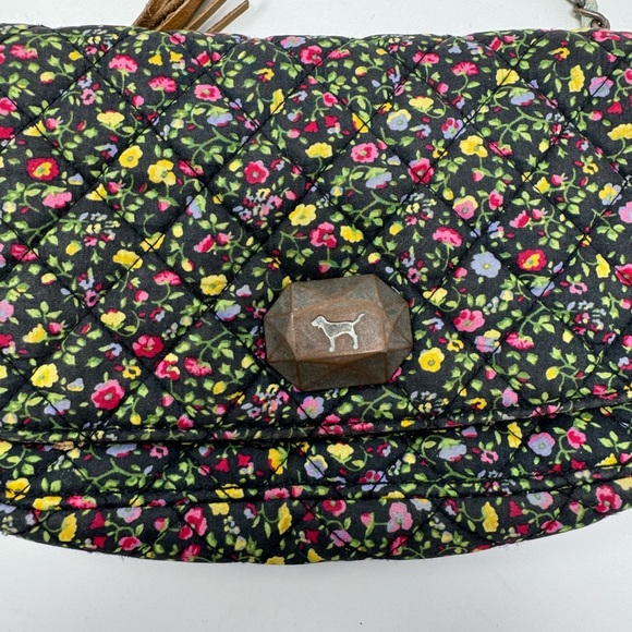 VS‎ Pink floral crossbody purse, denim woven chain strap, Victoria’s Secret, bag - Picture 4 of 12